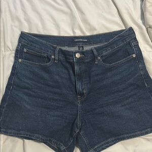 Calvin Klein Blue Jean Shorts Classic Style